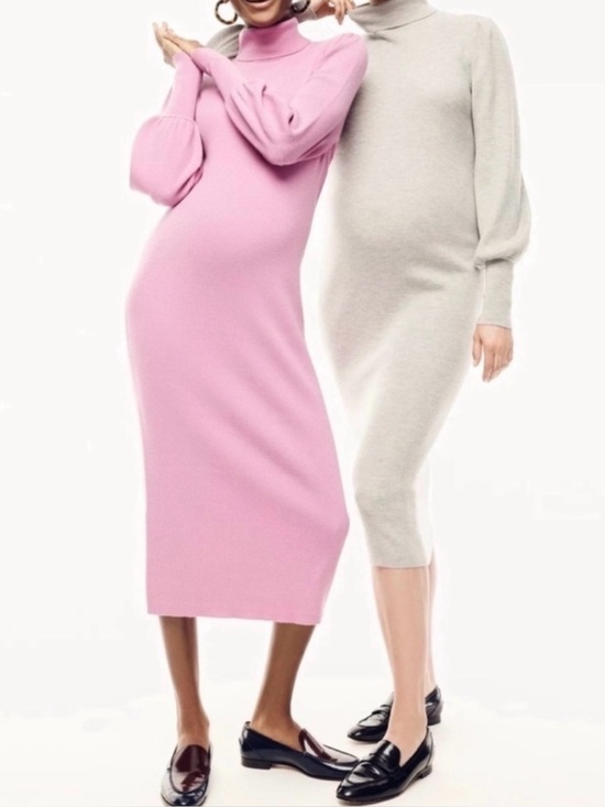 Hatch Dresses & Skirts - J.Crew x HATCH merino ribbed turtleneck sweater maternity dress